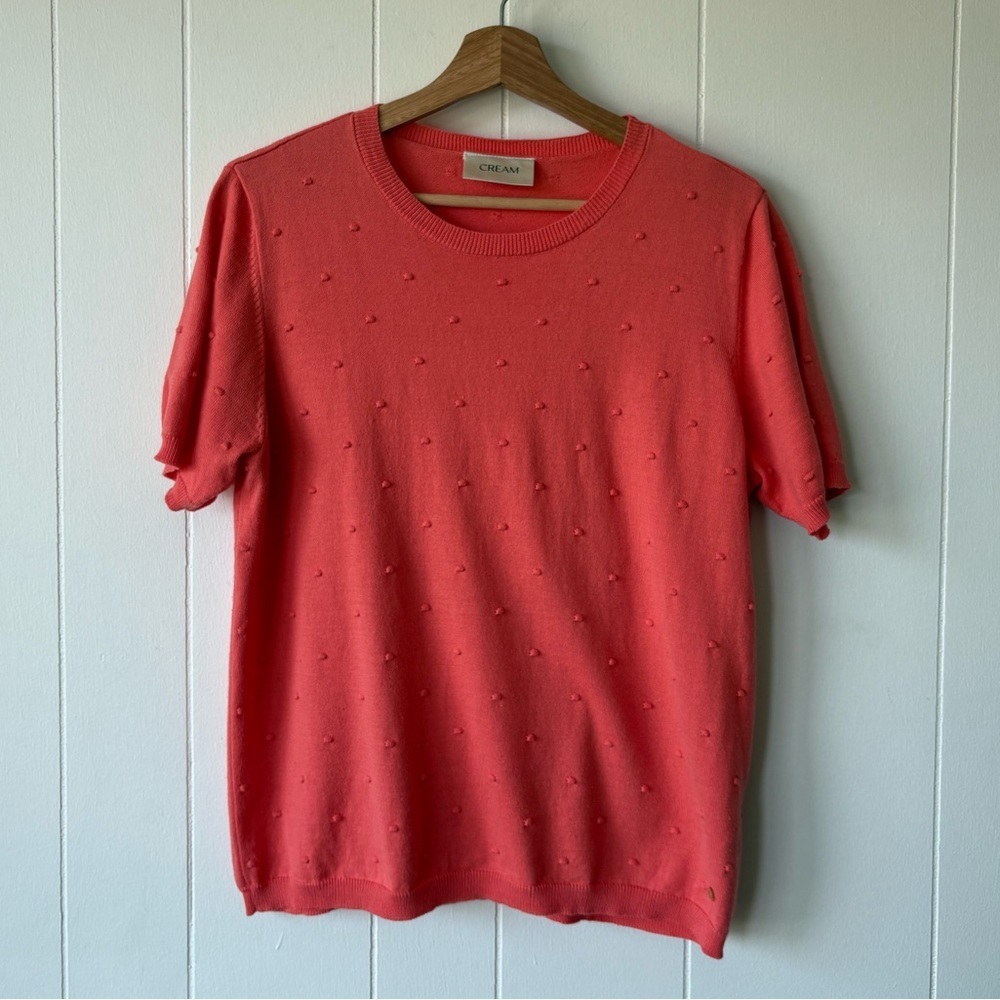 Cream Coral Knit Top | Size Large - Picture 2 of 8